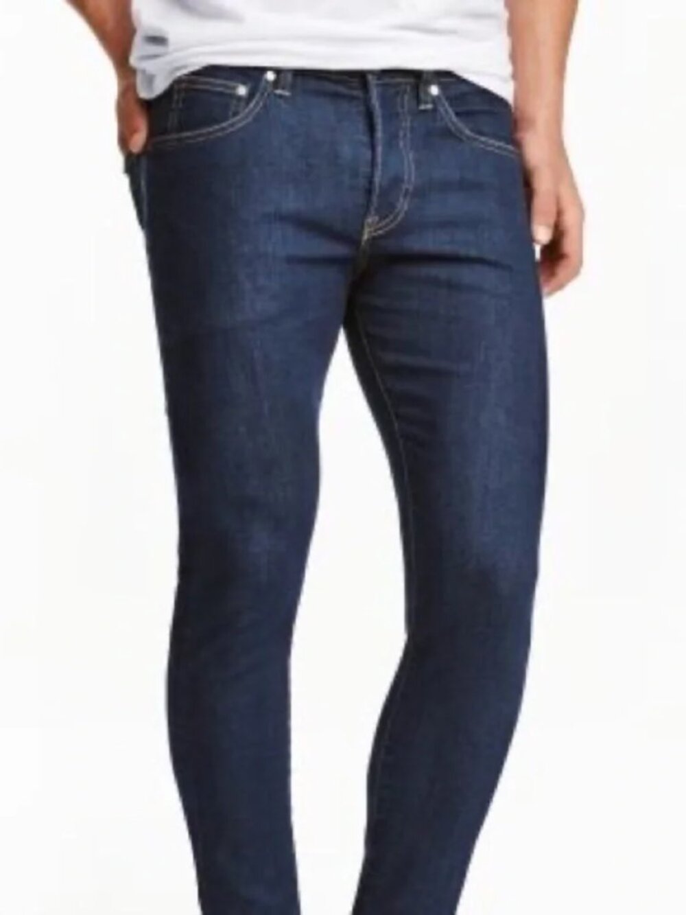 H&M Men's Dark Wash Blue Skinny Jeans Size 29x32